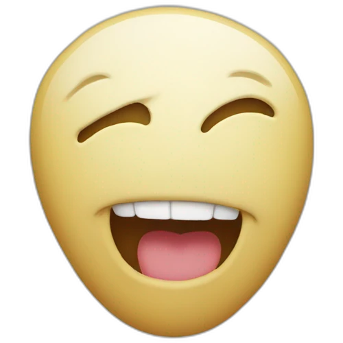 An emoticon seen from the side with its mouth open and with a capital letter a coming out of its mouth. emoji