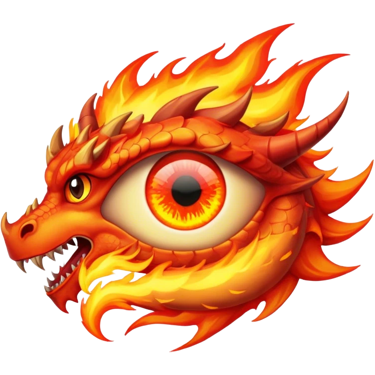 Dragon eye full fire emoji