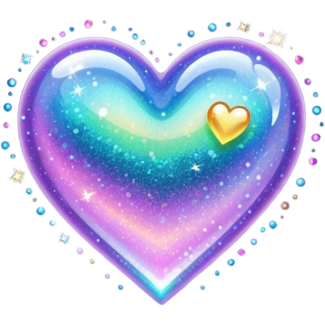 glitter heart  emoji