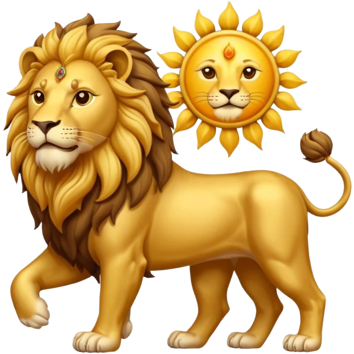 persian lion and sun emoji