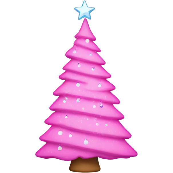 Pink Christmas tree emoji