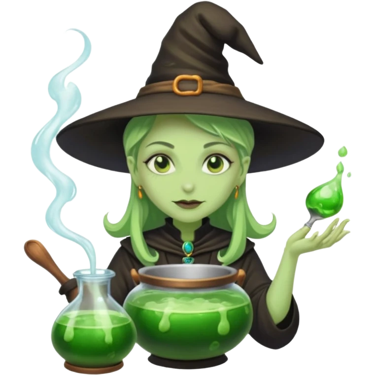 green witch cooking potion emoji