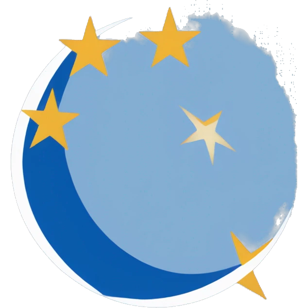 East Turkestan flag, blue with white crescent and star emoji