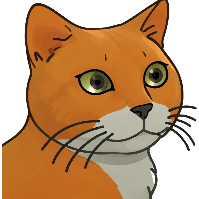 Orange Cat with joint  emoji