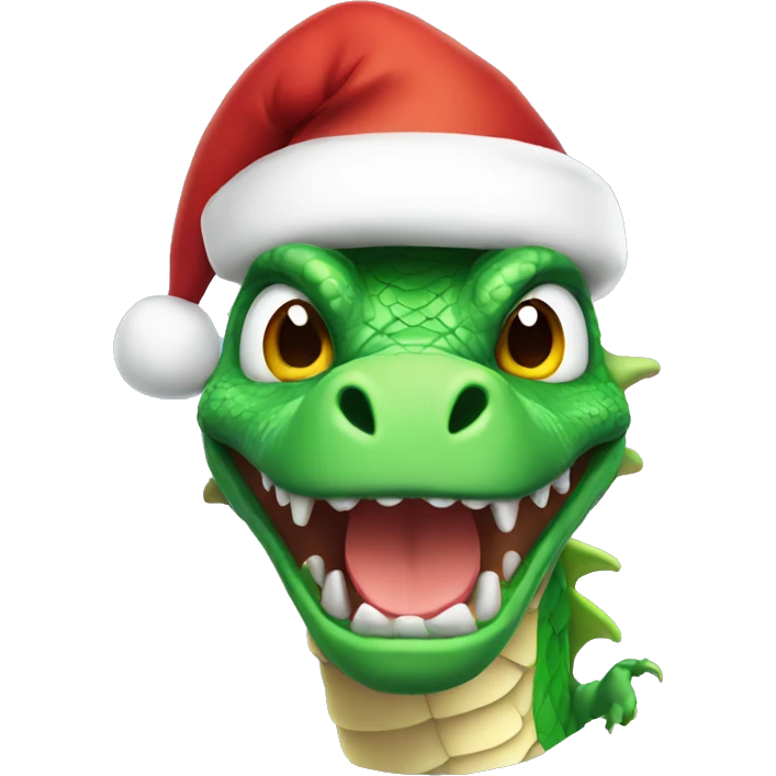 Dragon with a Santa hat  emoji