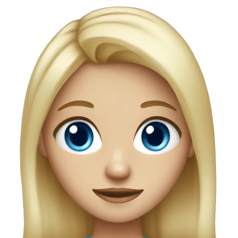 blonde girl with blue eyes  emoji