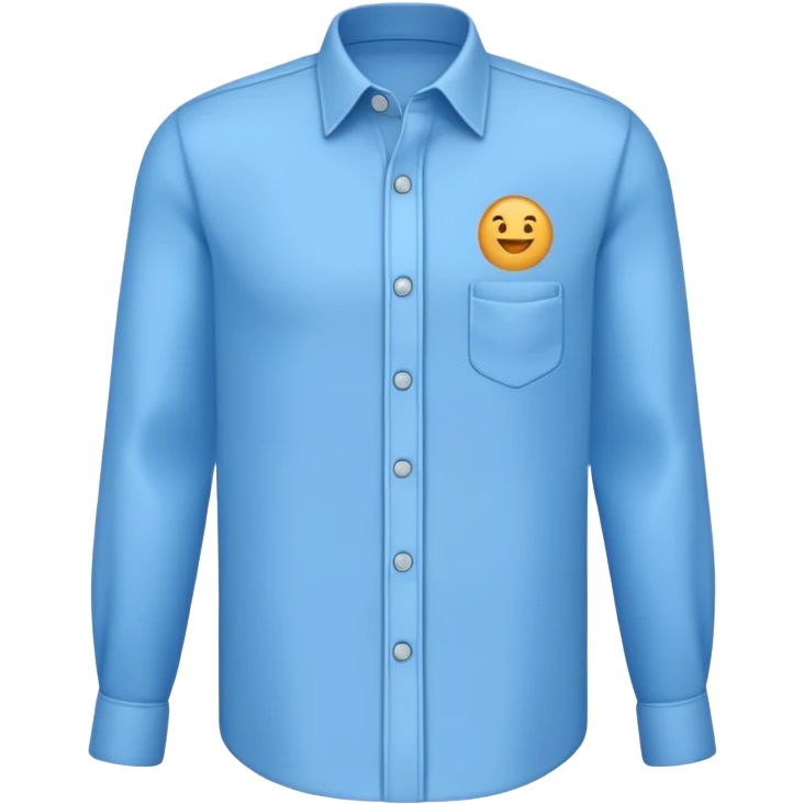 Crie um emoji de uma camisa social manga longa de botões na cor azul claro emoji