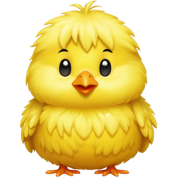 hyper yellow chick   emoji