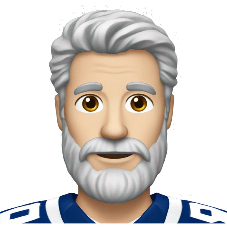 White male long gray beard Toronto maple leafs jersey emoji