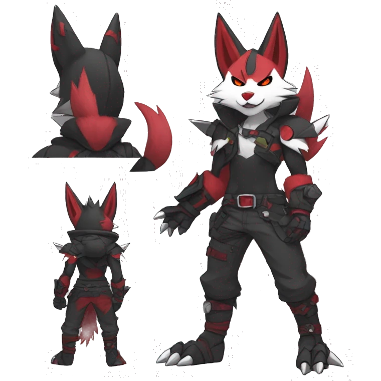 Edgy Anthro Zangoose-Litten Punk Fakemon emoji
