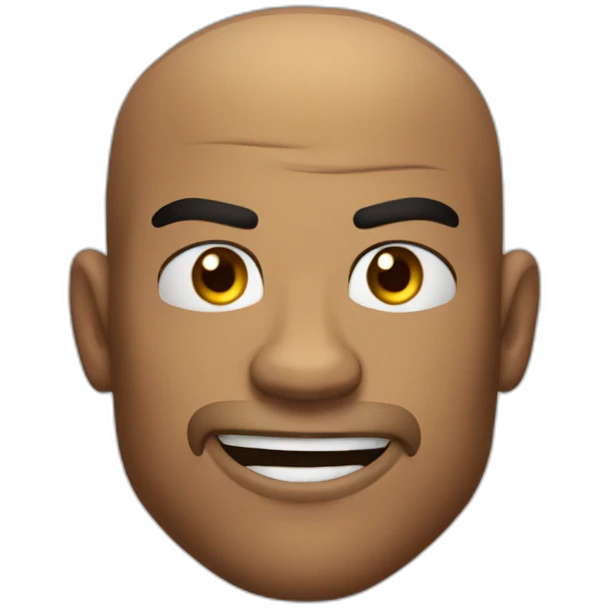 A boxer with a broken eye.he is in rage.his physique is very athletic.he smiles slightly and call the enemy by hand  emoji