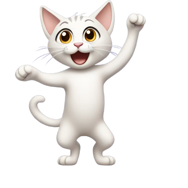 Cat dancing emoji