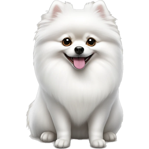 “White Pomeranian Spitz” emoji