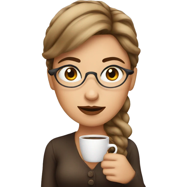 lady with coffee addiction  emoji