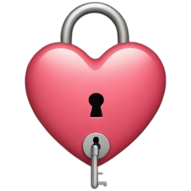 Heart shaped lock emoji