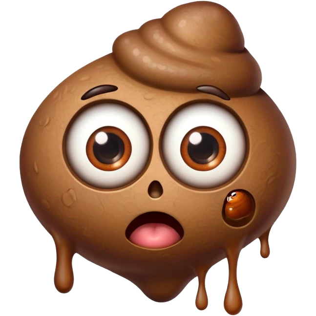 Poop with eyeballs emoji