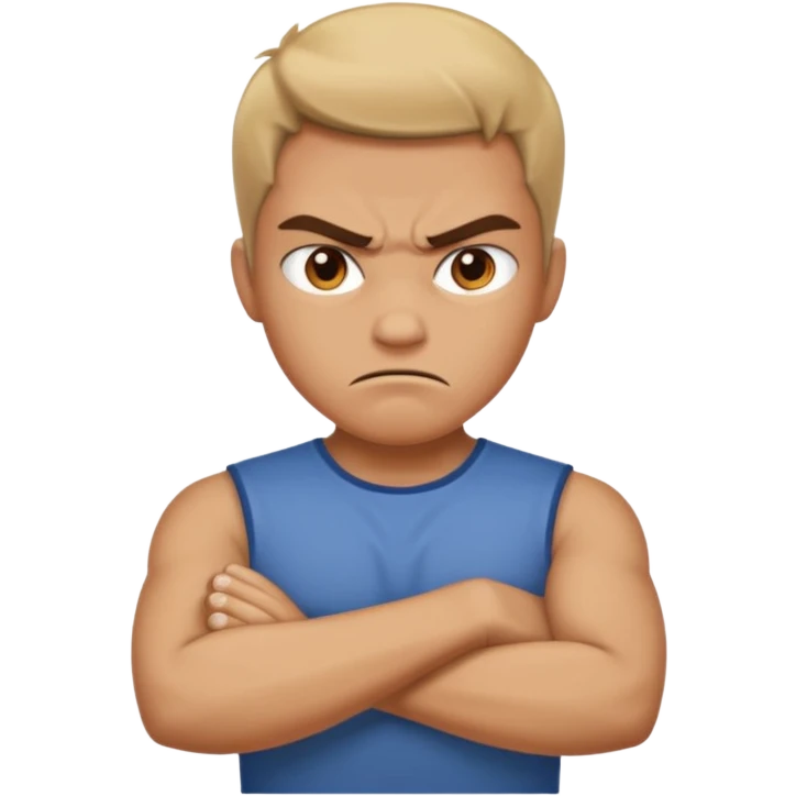 Angry face with crossed arms emoji