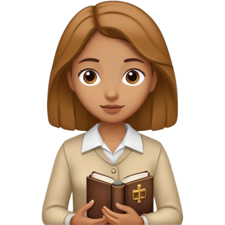 Girl and her Bible  emoji
