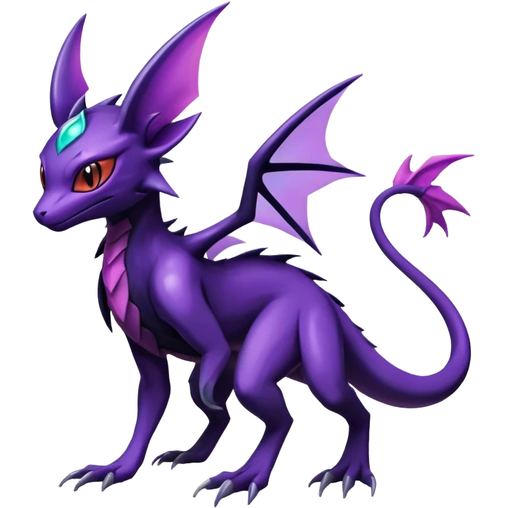 Shiny Salandit-Noivern-Espeon-Hybrid (Full body) emoji