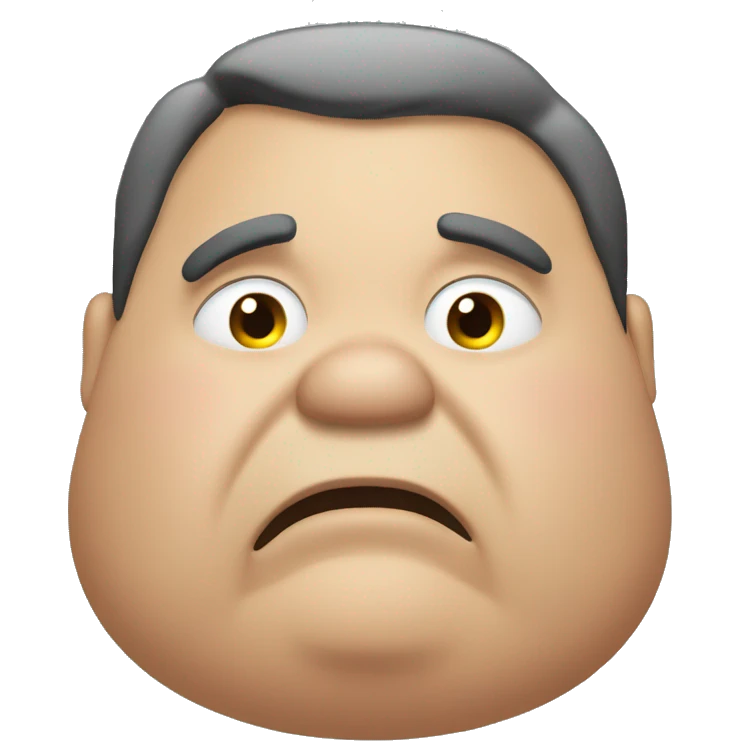 fat man not happy emoji