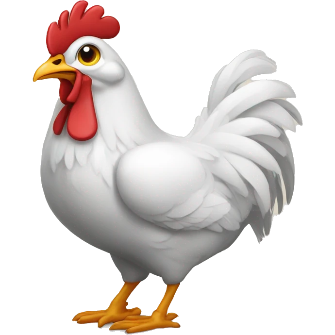 poule avec un chat emoji