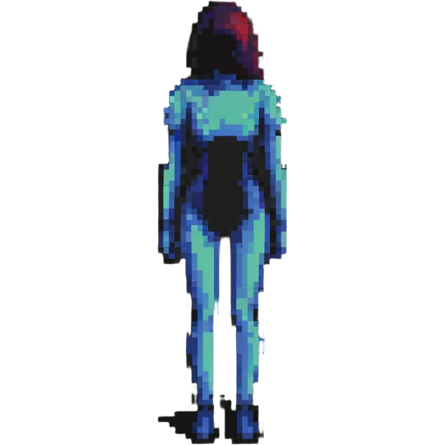 pixel art female silhouette, minimalist human shape emoji