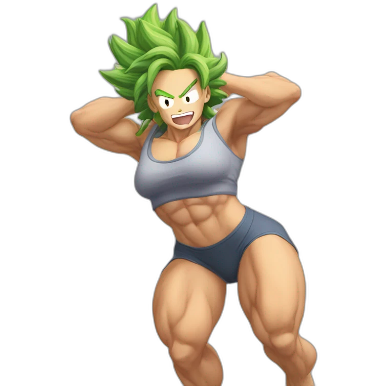 yoga pants glute shake broly emoji