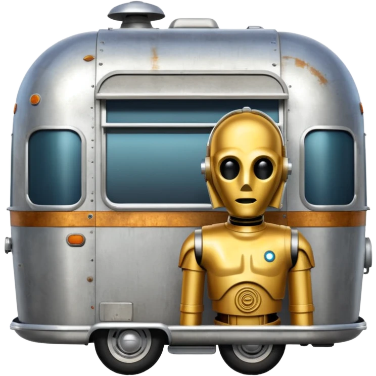 C-3PO airstream caravan rusted  emoji