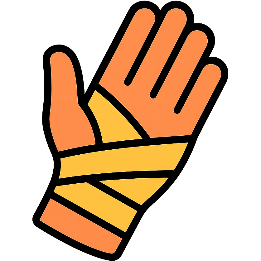 colored bandaged hand icon emoji