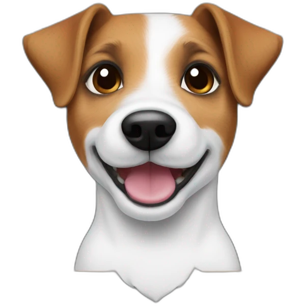 Jack Russell Terrier with a black board emoji