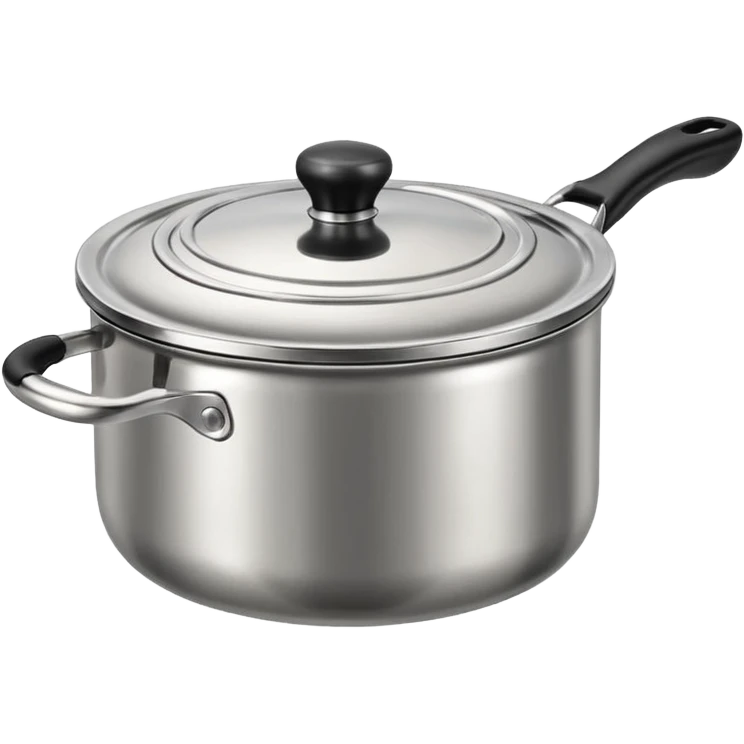 stainless steel pot lid with handle emoji