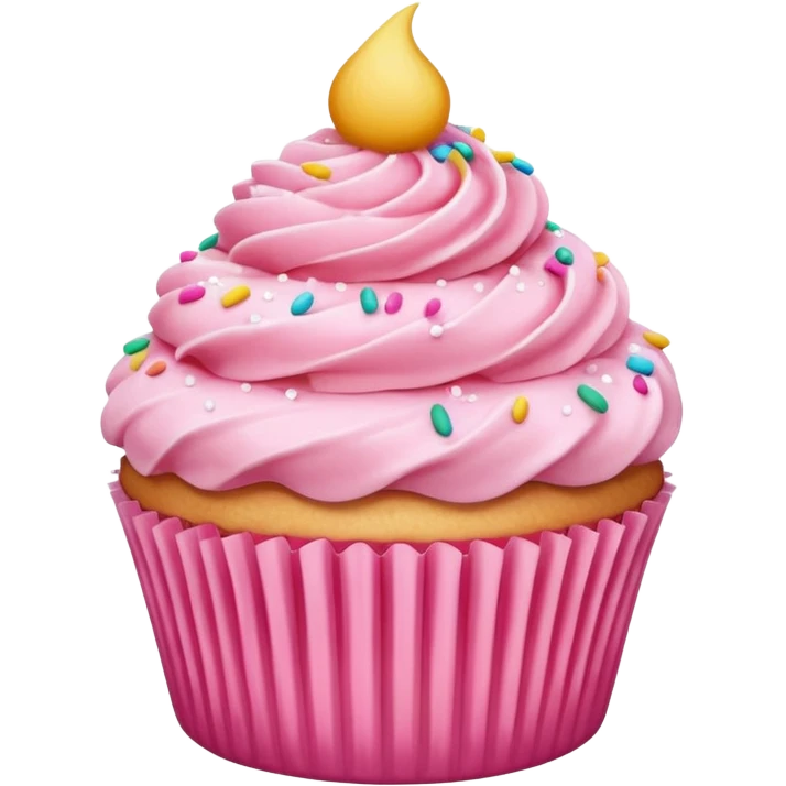 Cupcake with pink icing emoji