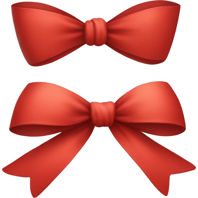 One red bow emoji