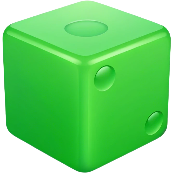 a green cube in perspective emoji
