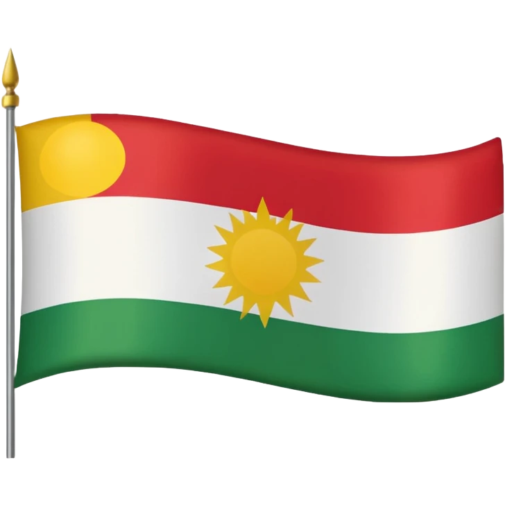 kurdistan flag without the pole like every other flag emoji emoji