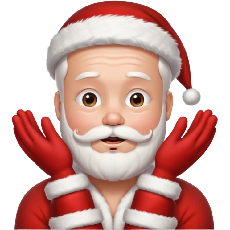 Santa having a head massage emoji