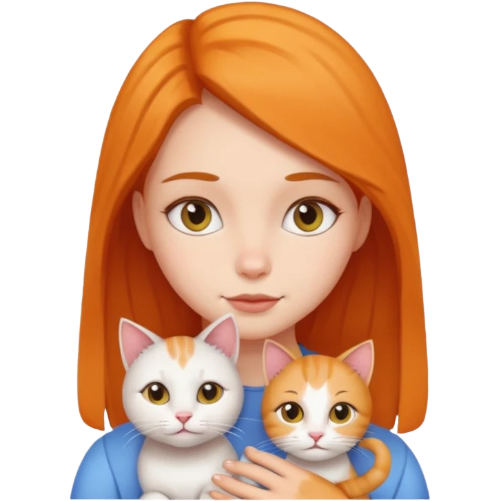 Chica y su gato emoji