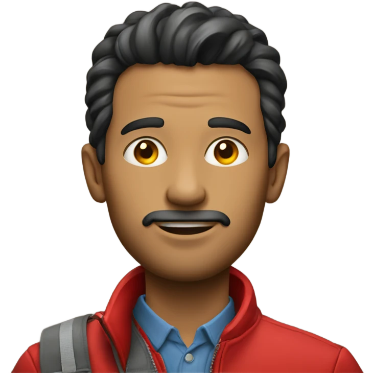 man with "TZT" on red jacket emoji