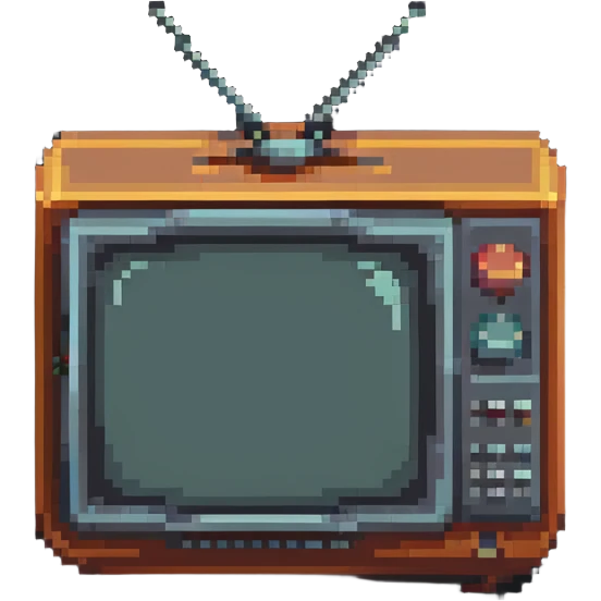 old-school television with a retro design emoji