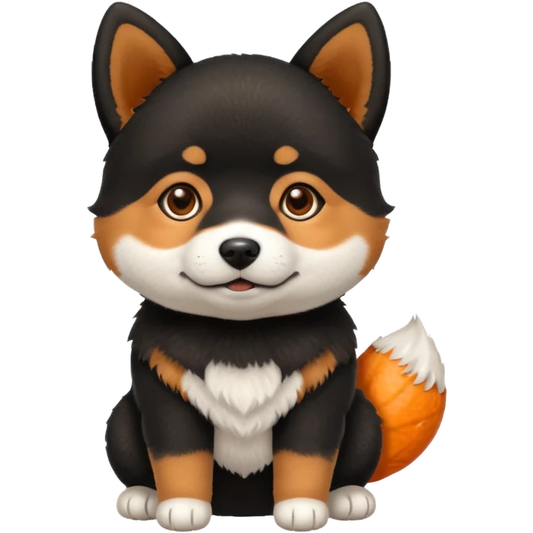 black shiba baby dog emoji