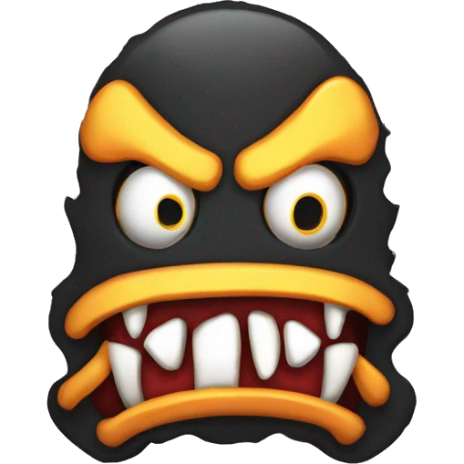 goofy danger warning sign monster emoji