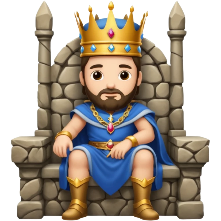 國王坐在王位上 emoji