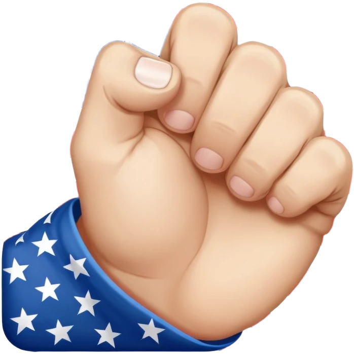 Prayer hands American flag with a fist emoji