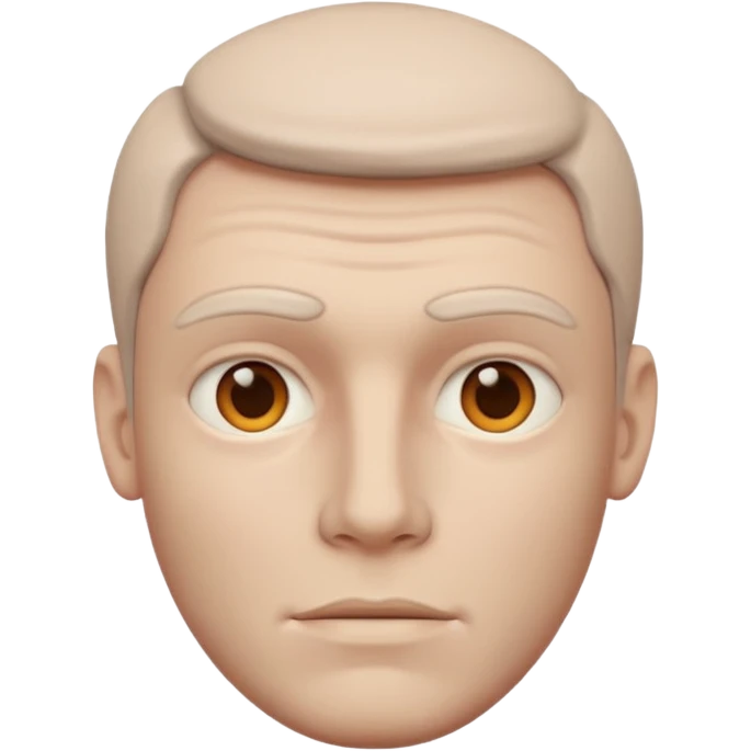 Clay male face emoji