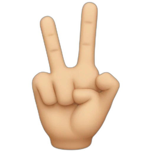 Third finger only up on left hand emoji