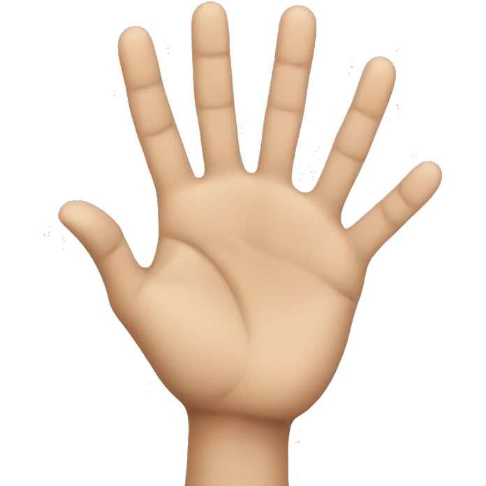 hand that shows four fingers emoji