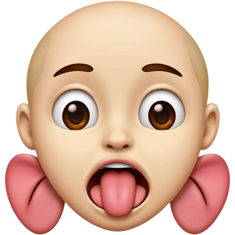 Use 😜 and put✌️on the tongue emoji