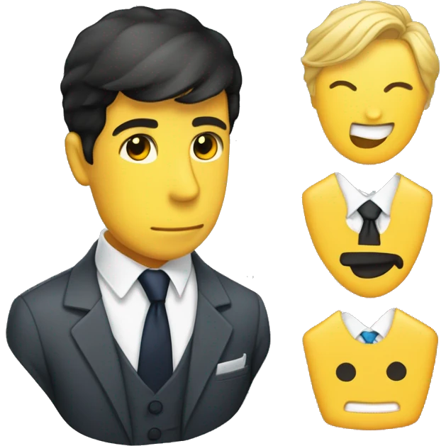 persona cn corbata que de visto bueno emoji