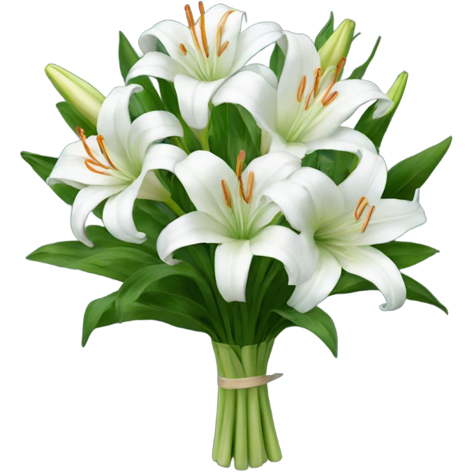 A bouquet of white lilies emoji