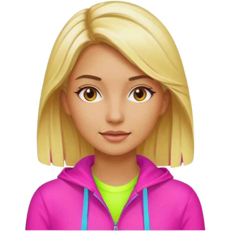 80s woman blonde hair emoji